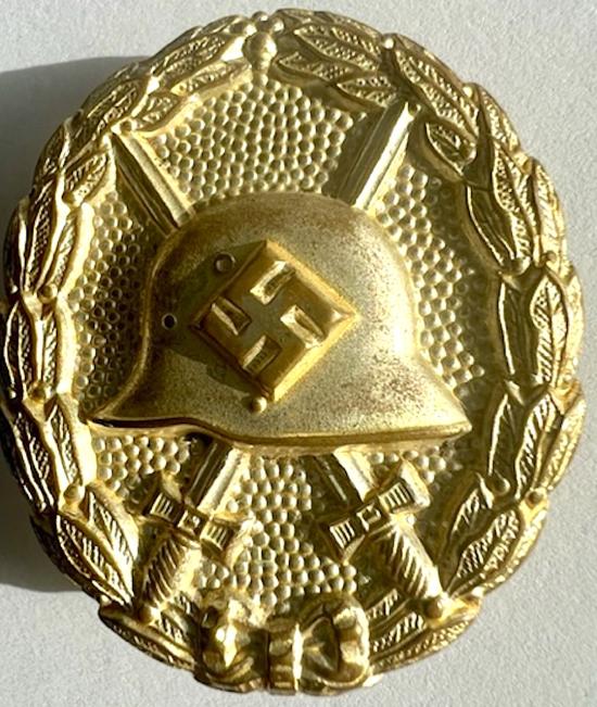 WW2 GERMAN SPANISH WOUND BADGE IN SILVER