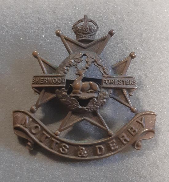 THE NOTTS & DERBY Regiment OSD Hat Badge (KK 662)