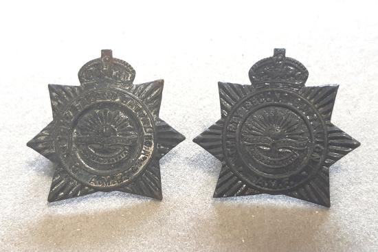 AUSTRALIAN 32nd Infantry Battalion (The Footscray Regt.) Pair Collar Badges