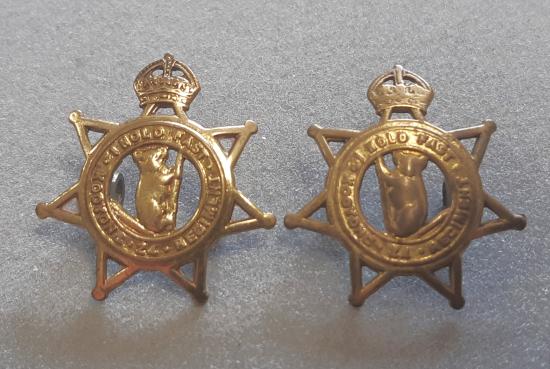 AUSTRALIAN 24th Infantry Battalion (The Kooyong Regt.) Pair Collar Badges