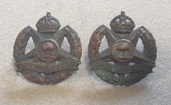 AUSTRALIAN 47th Infantry Battalion (The Wide Bay Regt.) Pair Collar Badges