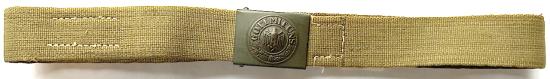 WW2 GERMAN ARMY TROPICAL BELT AND MATCHING BUCKLE  - BOTH MARKED