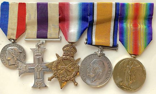 WW1 BRITISH MILITARY CROSS GROUP TO CAPT. G. YOUNG RAMC