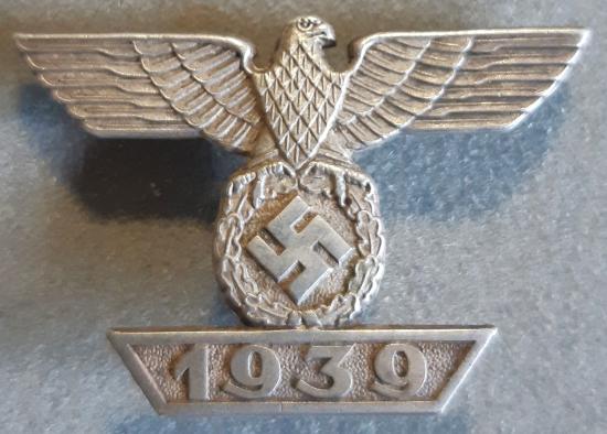 GERMAN WW2 1st Class Bar to The Iron Cross (Spange 1939)- Forster & Barth, Pforzheim.