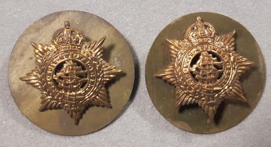 INDIAN Army Service Corps Brass Pair Collar Badges (Pre 1952)