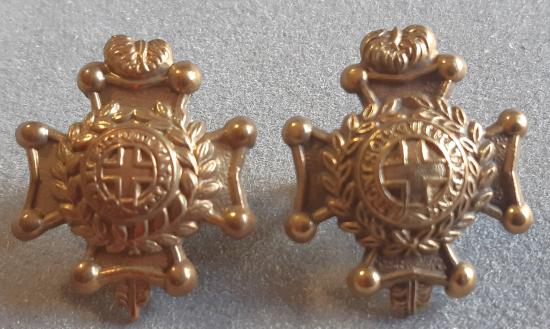 BRITISH Royal Sussex Regiment Pair Gilding Metal Collar Badges