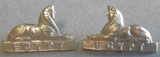 BRITISH Lincolnshire Regiment Pair White Metal Collar Badges