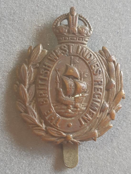 THE BRITISH WEST INDIES REGIMENT Brass Hat Badge (1915-21)