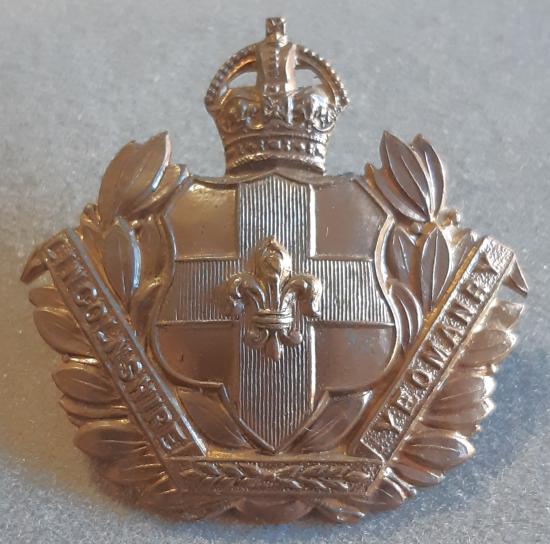 BRITISH The Lincolnshire Yeomanry (Lancers) Gilding Metal Hat Badge (KK1483)