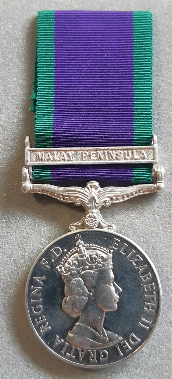 GENERAL SERVICE MEDAL 1962-2007 “MALAY PENINSULA” (RNZN Recipient).