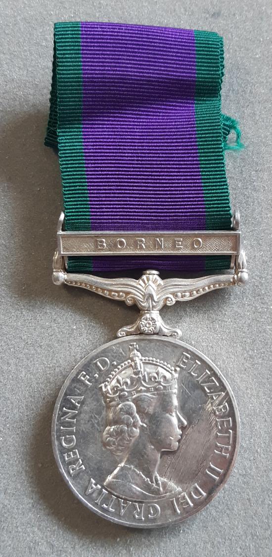 GENERAL SERVICE MEDAL 1962-2007 “BORNEO” (2/6 Gurkha Recipient).