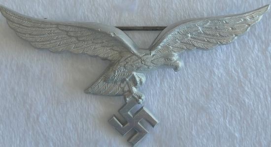 WW2 GERMAN LUFTWAFFE OFFICERS WHITE SUMMER TUNIC DETACHABLE BREAST EAGLE  - MAKER MARKED