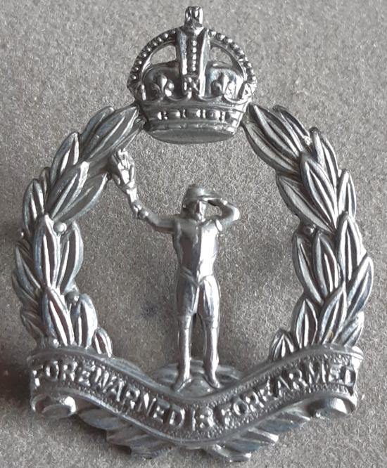 Royal Observer Corps K/C Chrome Hat Badge