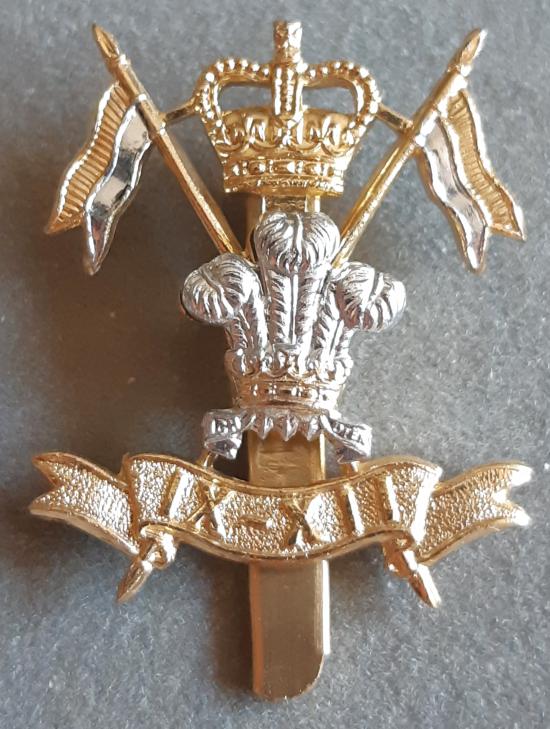 BRITISH - The 9th/12th Royal Lancers Anodised Hat Badge (KK1902)