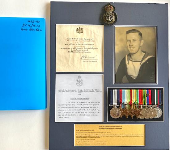 WW2 NEW ZEALAND GREECE & CRETE DOUBLE GALLANTRY GROUP TO PETTY OFFICER ALAN BECK